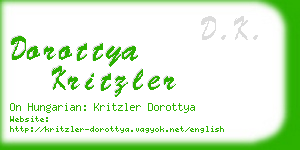 dorottya kritzler business card